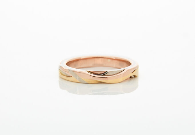 Narrow Woodgrain Wedding Ring